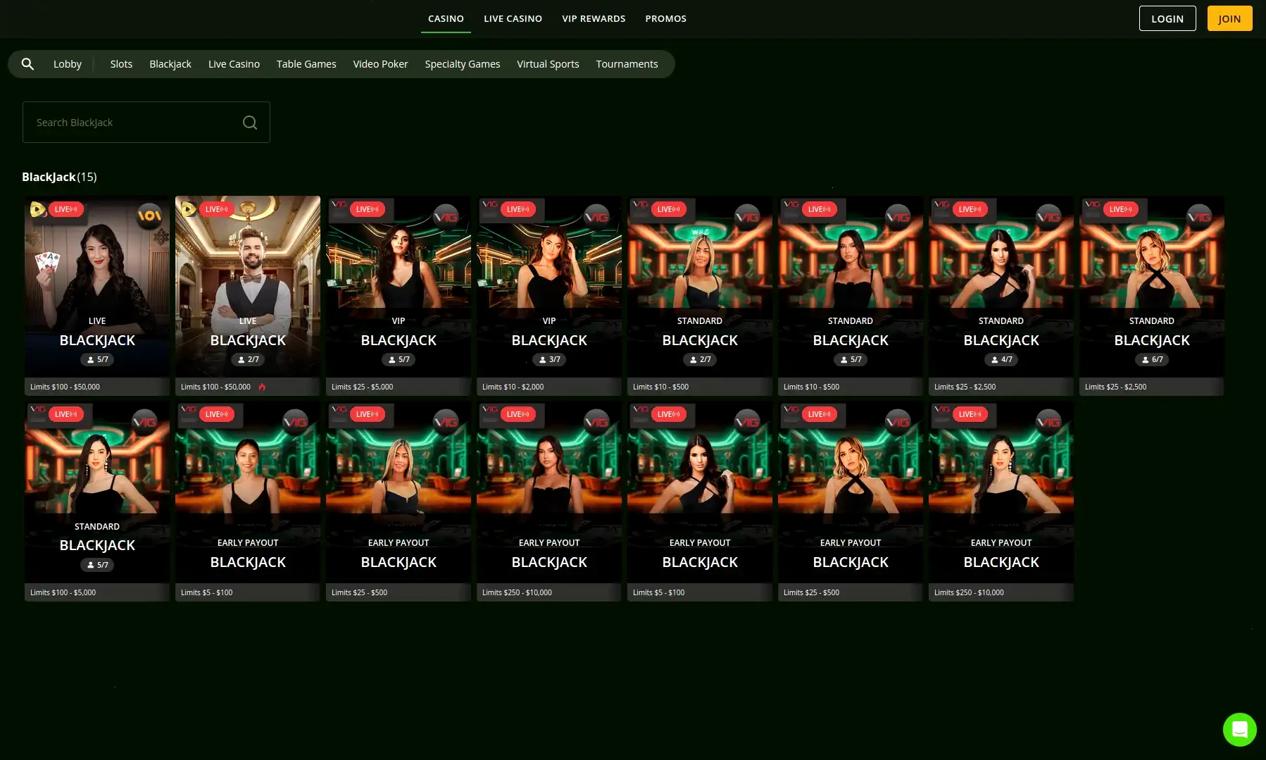 Alf Casino interfejs gry